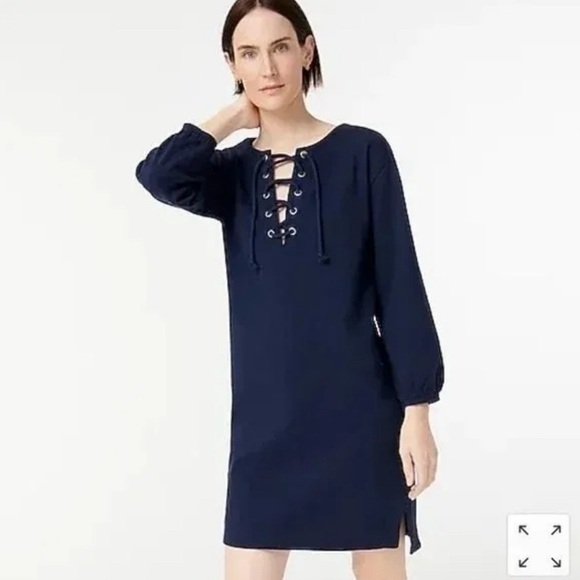 J. Crew Navy Midi Dress - Picture 1 of 16